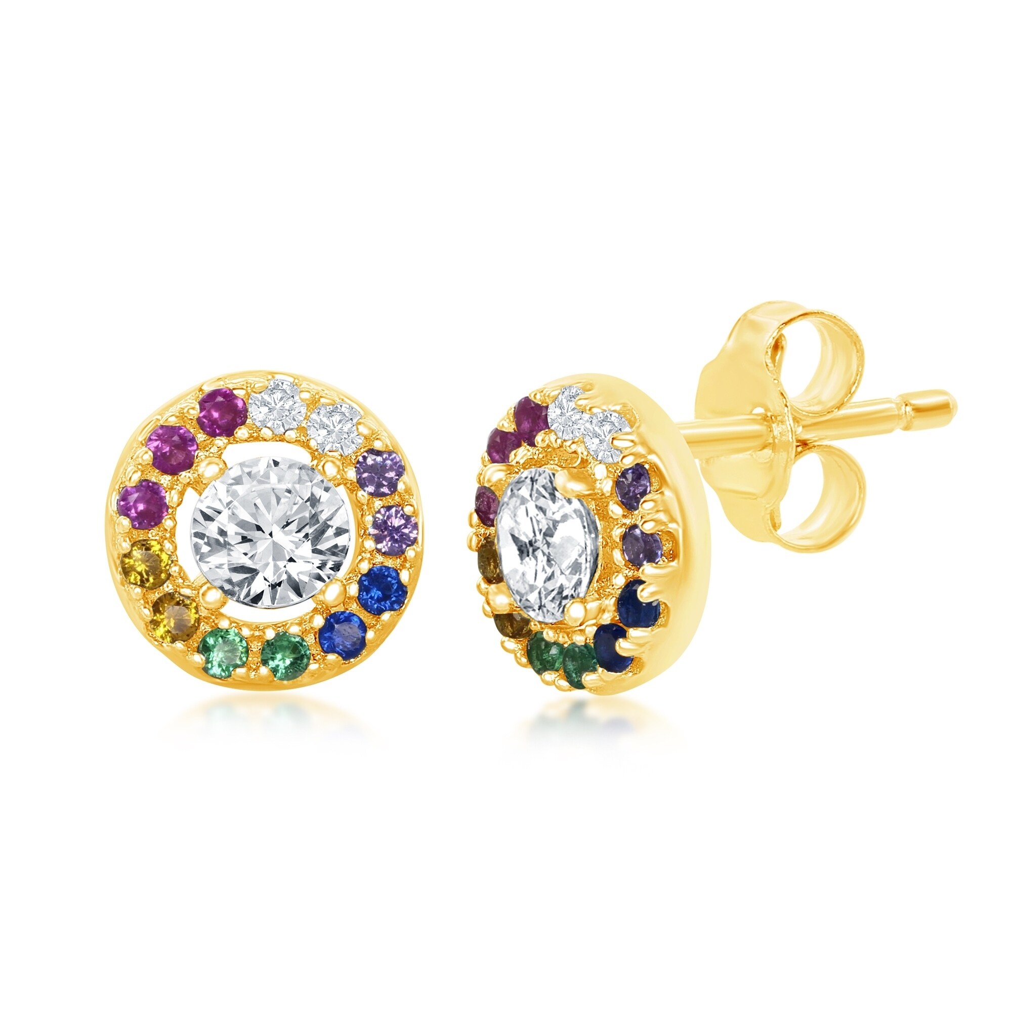 14k gold sterling silver earrings