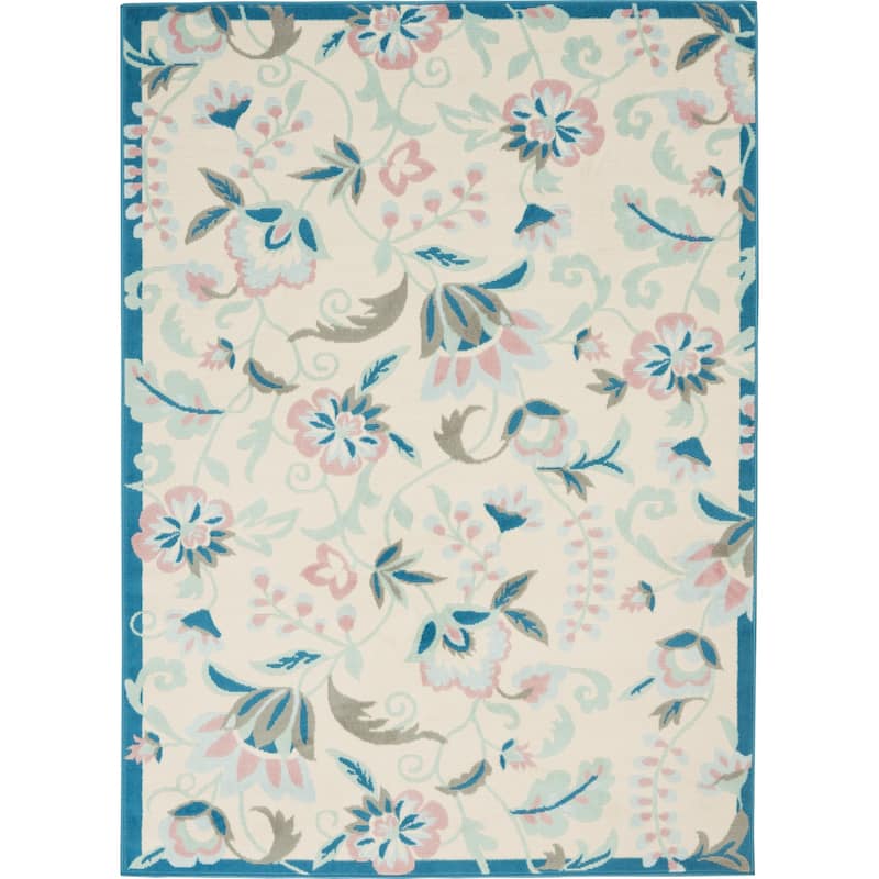 Nourison Jubilant Botanical Area Rug - 5'3" x 7'3" - Ivory/Multi