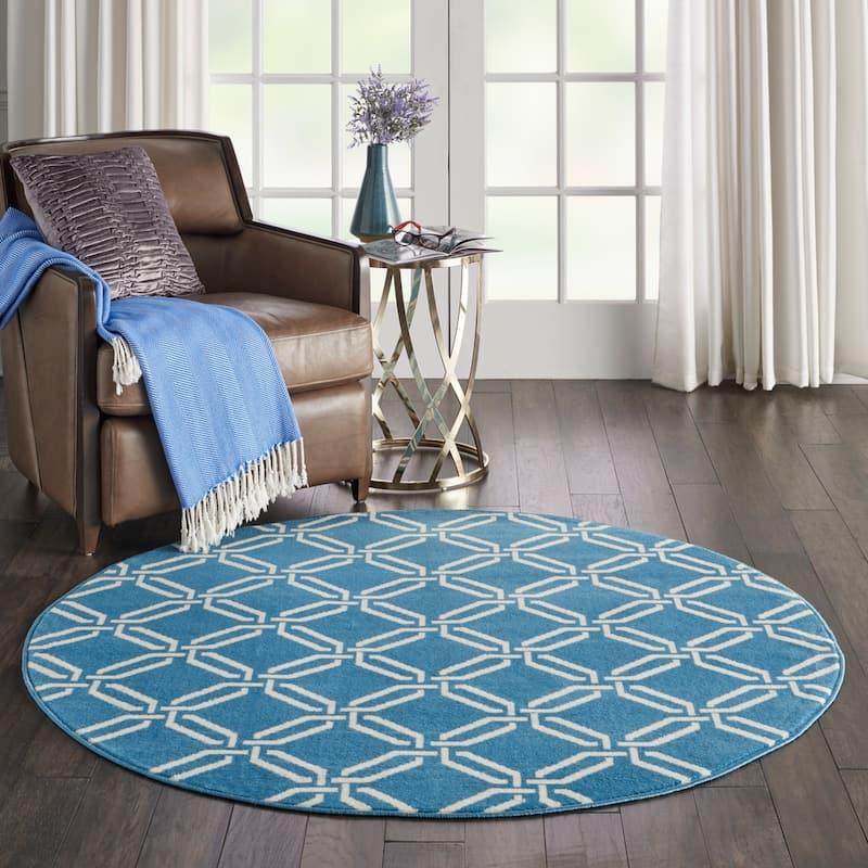 Nourison Jubilant Geometric Trellis Area Rug