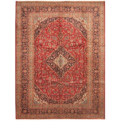 Handmade One-of-a-Kind Kashan Wool Rug (Iran) - 9'10 x 13'3