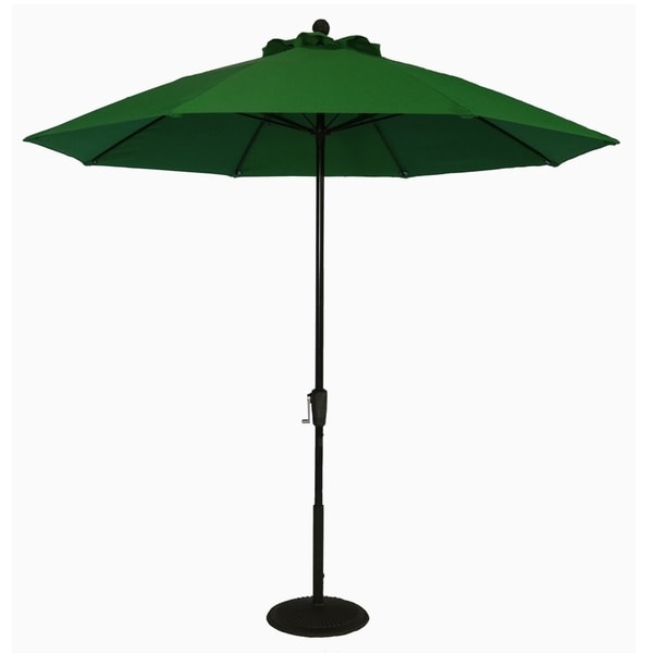 MyUmbrellaShop 9 ft. Market Umbrella with Forest Green cover.