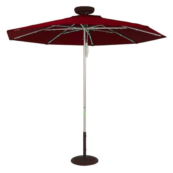 MyUmbrellaShop 7.5 ft Illumishade Solar Market Umbrella with China Red cover.