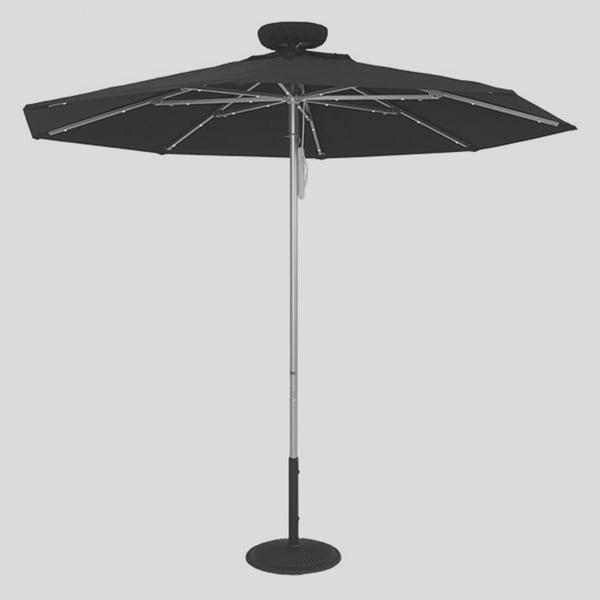 MyUmbrellaShop 7.5 ft Illumishade Solar Market Umbrella with Black cover.