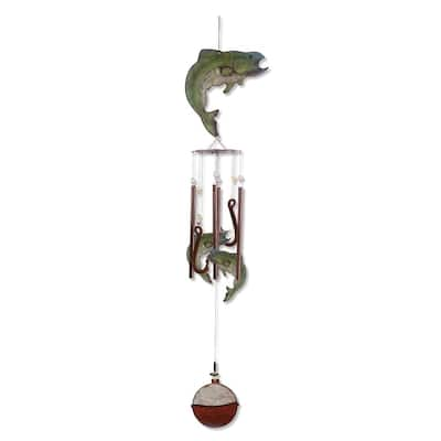 Catch of The Day Rustic Fish Wind Chime 28"