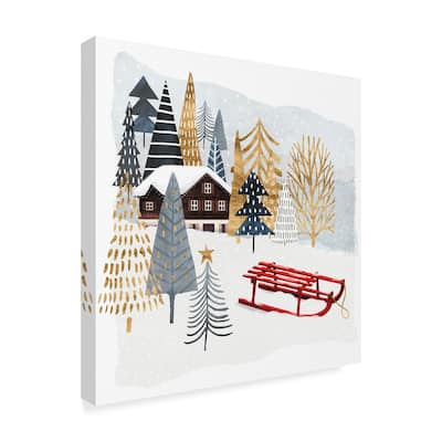 Victoria Borges 'Christmas Chalet Ii' Canvas Art