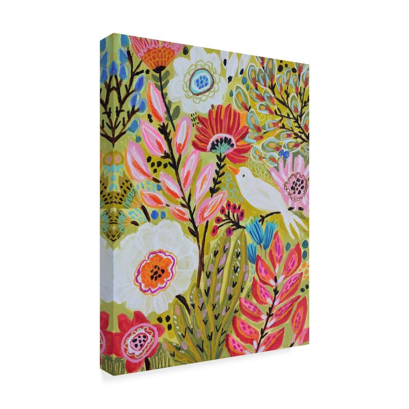 Karen Fields 'Garden Birds Ii' Canvas Art