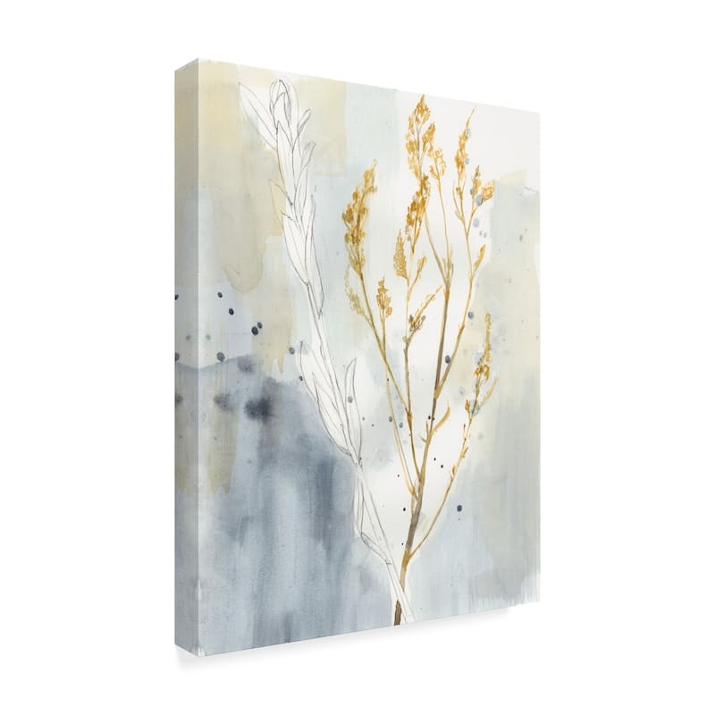 Jennifer Goldberger 'Yellow Wild Grass I' Canvas Art