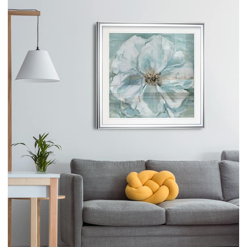 Blue Flower Wash I -Framed Giclee Print