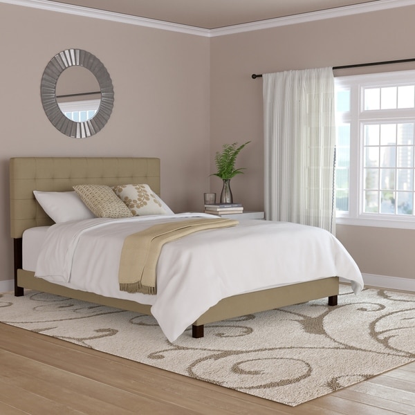 Copper Grove Dinant Brown Tufted Upholstered Queen Bed