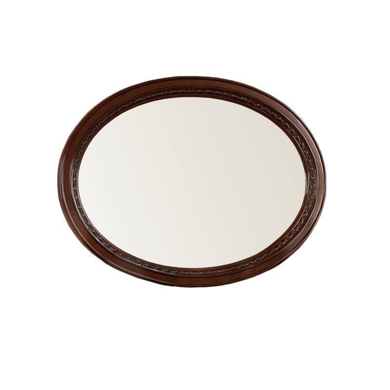 Kova Traditional Brown Cherry 49-inch Wood Wall Mirror by Furniture of America