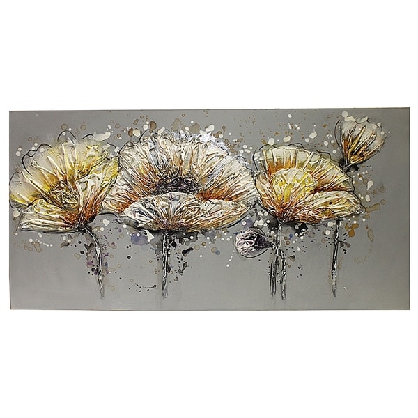 Essential Decor & Beyond 'Winter Bloom' Oil Painting EN111911 - Multi-color