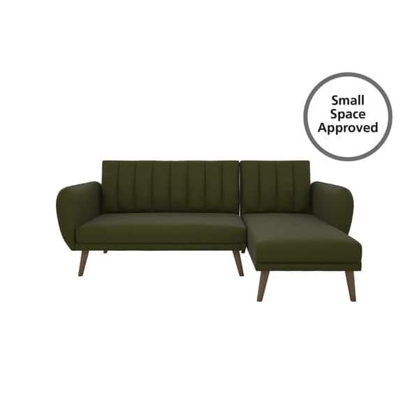 Shop Novogratz Brittany Sectional Futon Sofa Free Shipping Shop Novogratz Brittany Sectional Futon Sofa Free Shipping