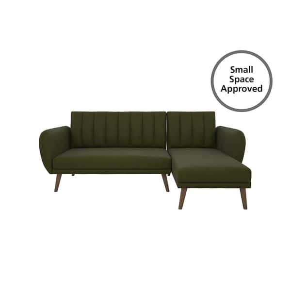 Shop Novogratz Brittany Sectional Futon Sofa Free Shipping