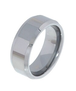Men's Tungsten Carbide Beveled-edge Band (8 mm) - Overstock Shopping ...