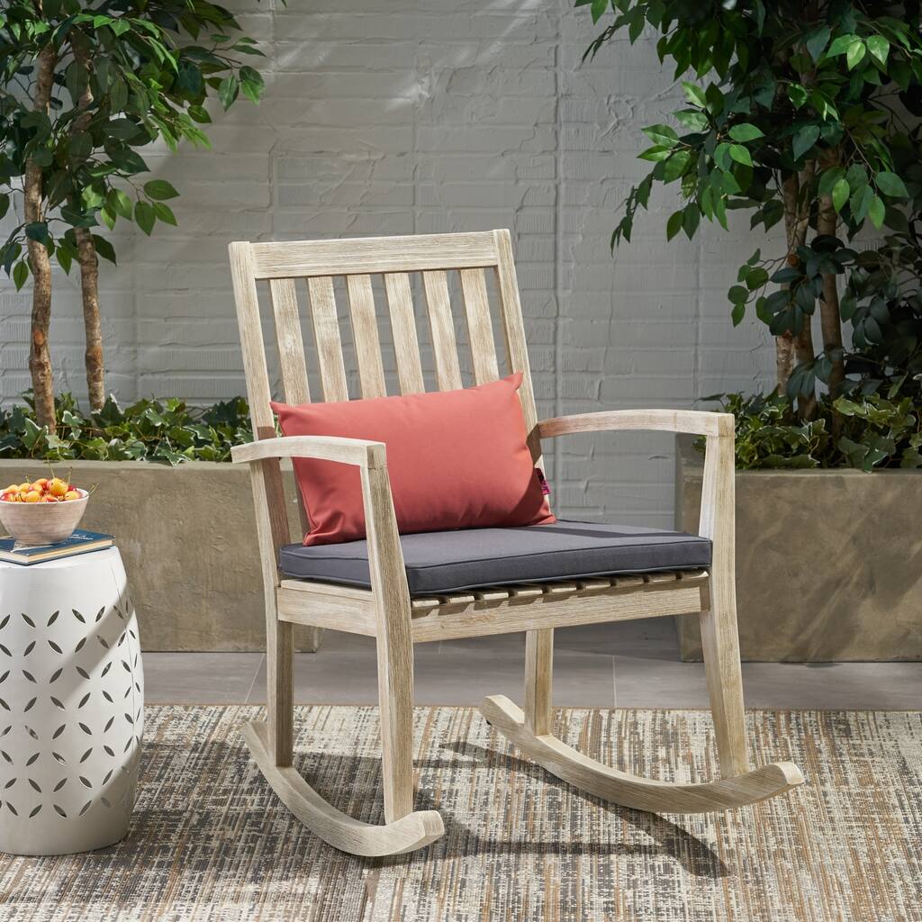 Montrose Traditional Outdoor Acacia Wood Rocking Chair by Christopher Knight Home
