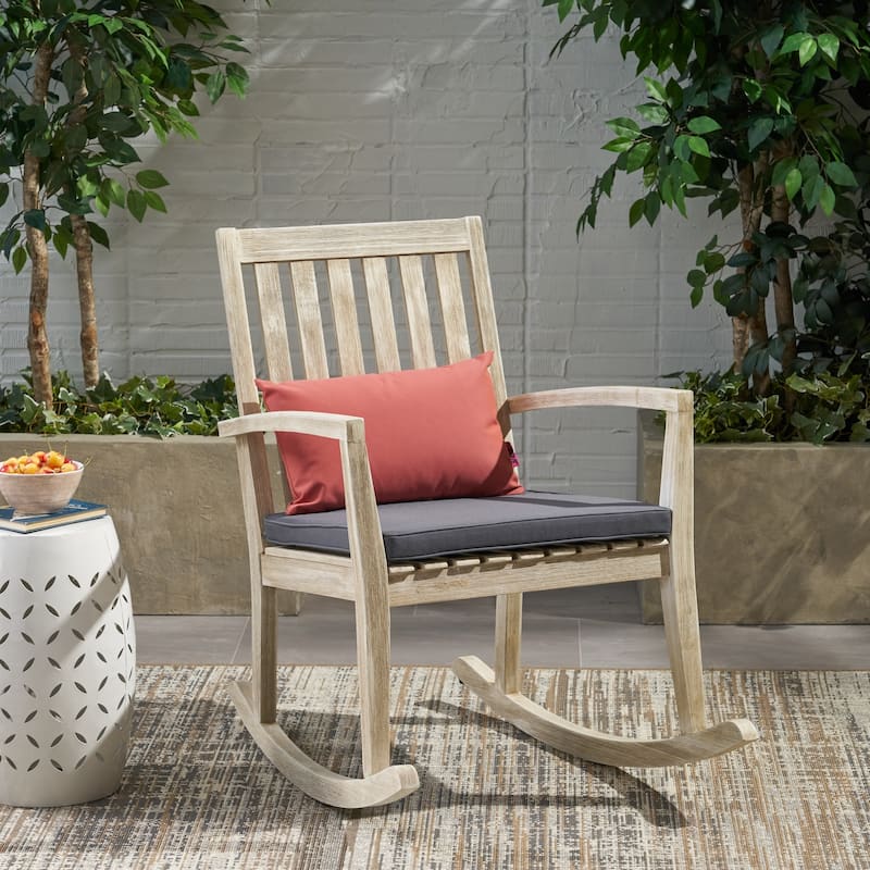 Montrose Traditional Outdoor Acacia Wood Rocking Chair by Christopher Knight Home