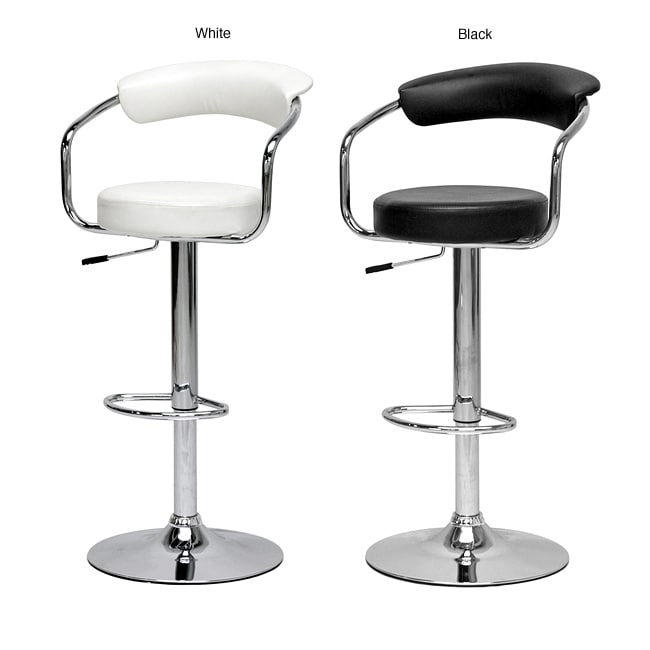 White Omicron Adjustable Bar Stools (set Of 2)