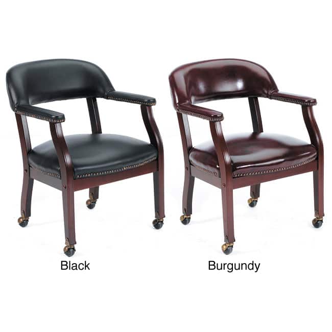Boss Wheeled Captain's Guest Arm Chair