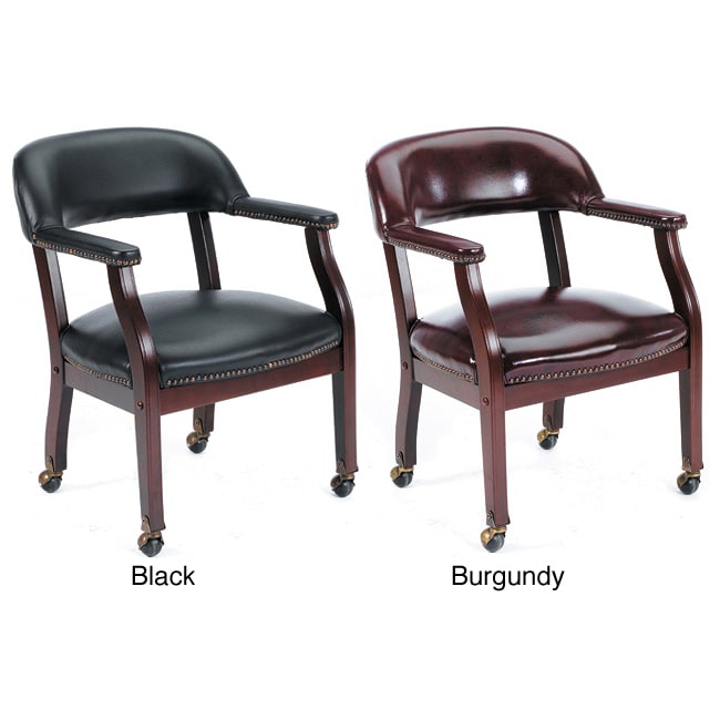 Boss Wheeled Captain's Guest Arm Chair