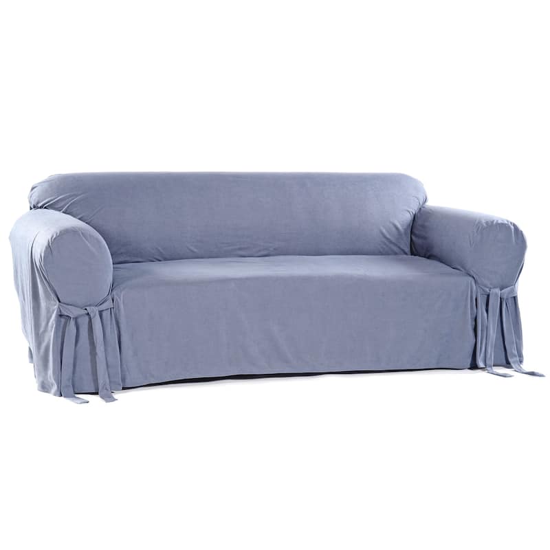 Classic Slipcovers Ultimate Suede Loveseat Slipcover - Blue