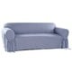 preview thumbnail 1 of 2, Classic Slipcovers Ultimate Suede Loveseat Slipcover Blue