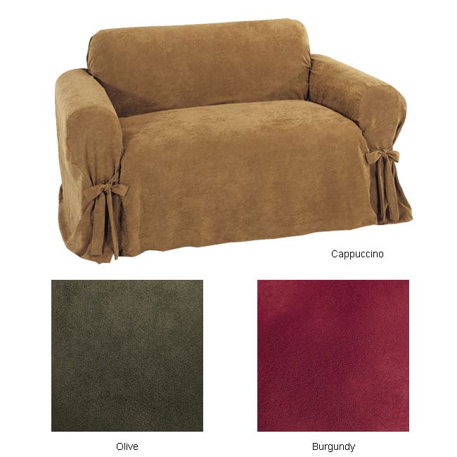 Classic Slipcovers Ultimate Suede Loveseat Slipcover - Cappuccino