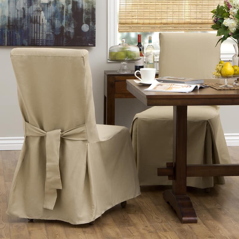 Classic Slipcovers Cotton Duck Parsons Chair Slipcover Pair