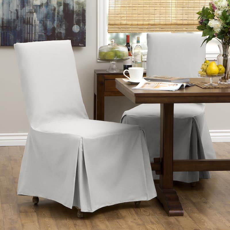 Classic Slipcovers Cotton Duck Parsons Chair Slipcover Pair