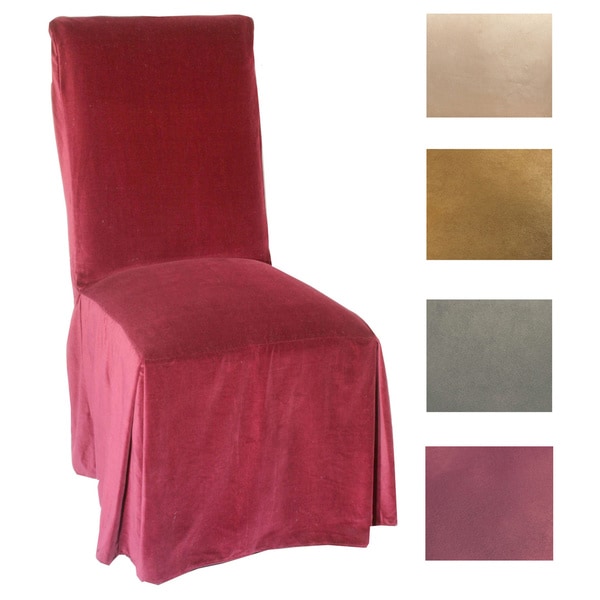 Clic Slipcovers Microsuede Parsons Chair Slipcover Set Of 2 Clic Slipcovers Microsuede Parsons Chair Slipcover Set Of 2