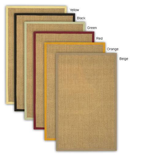 Artist's Loom Hand-woven Contemporary Border Natural Eco-friendly Sisal Rug (8' Square) - 8' x 8'