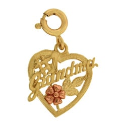 14k Gold #1 Grandma Heart Charm
