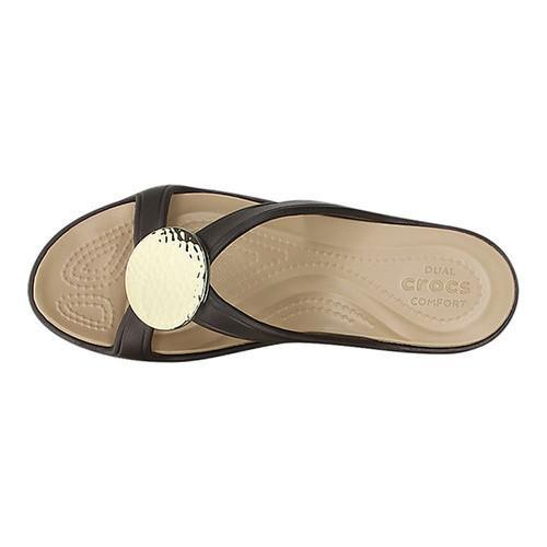 crocs sanrah hammered circle wedge sandal