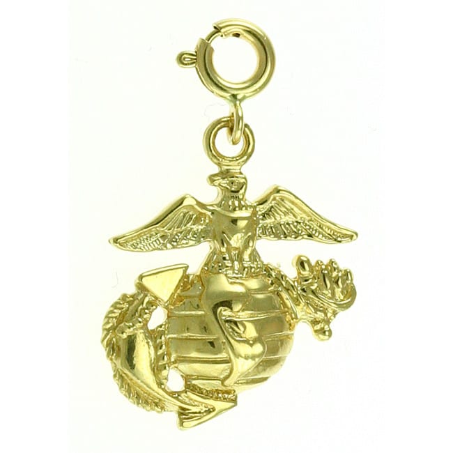 14k Gold United States Marine Corps Emblem Free Shipping