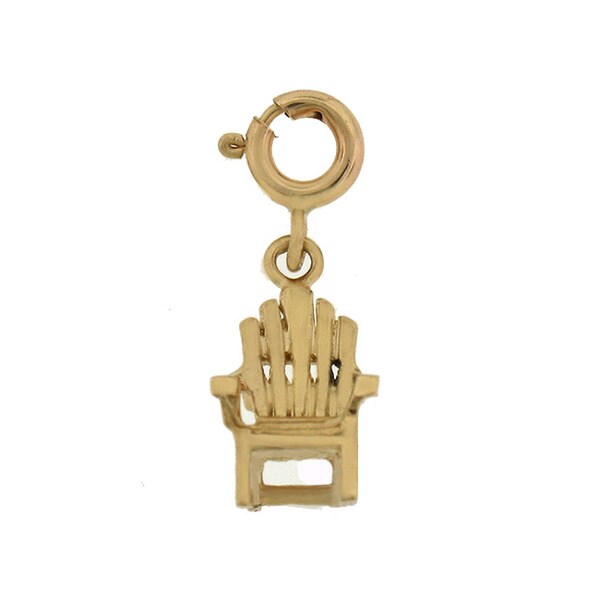 14k Gold Beach Chair Charm Gold Charms