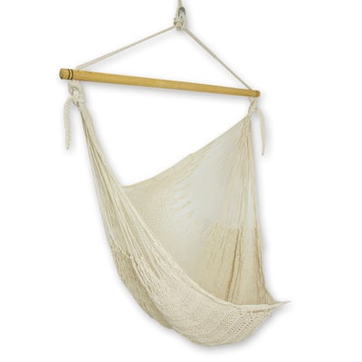 NOVICA Handmade Large Deluxe Deserted Beach Swing Hammock (Mexico)