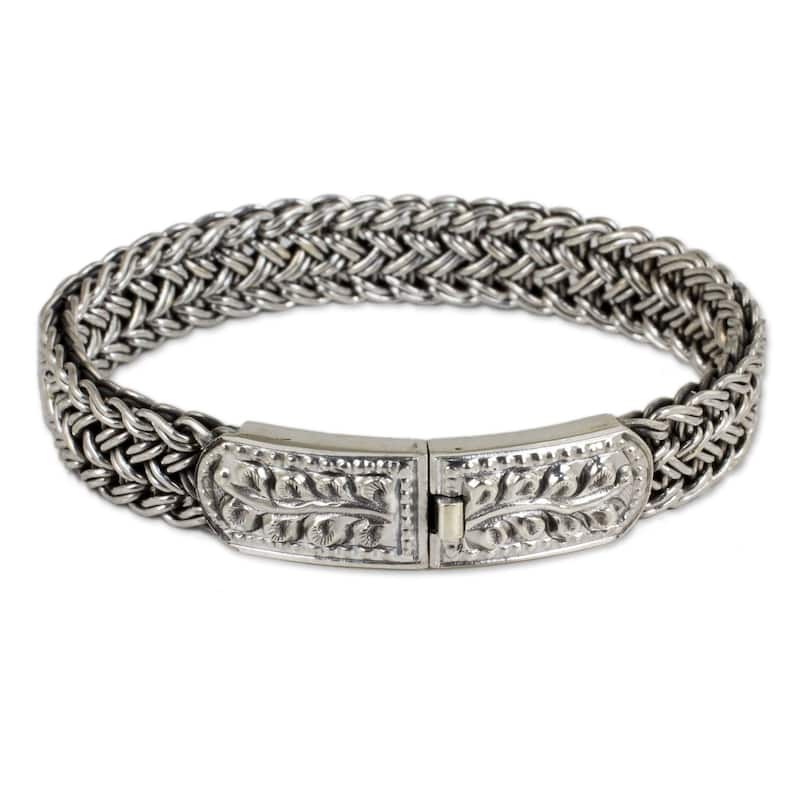 Sterling Silver Bangle Style Unity Bracelet