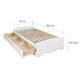 White Twin Mate's Platform Storage Bed with 3 Drawers