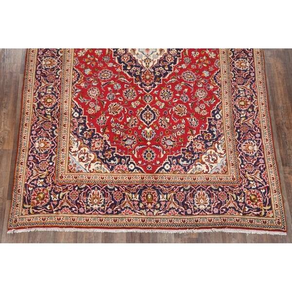 Shop Kashan Hand Knotted Wool Medallion Persian Area Rug For