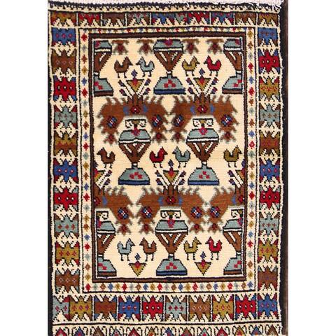 Malayer Persian Oriental Wool Hand Knotted Traditional Area Rug - 2'8" x 1'11"