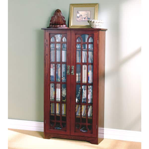 Shop Cherry Window Pane Media Cabinet On Sale Overstock 2465851