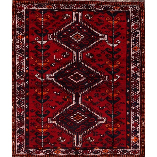 Oriental Hand Knotted Shiraz Persian Area Rug for Bedroom - 6'3" x 4'3"