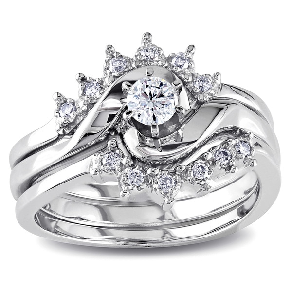 Shop Annello 14k White Gold 1 7/8ct TDW Diamond 3-piece ...