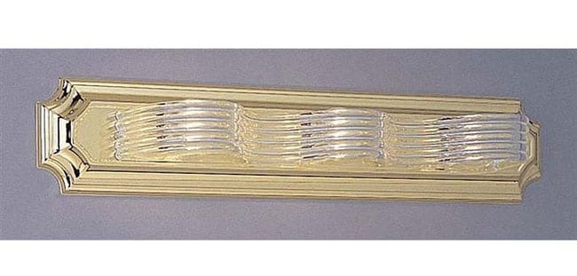 Brass 3 light Acrylic Wave Bath Light