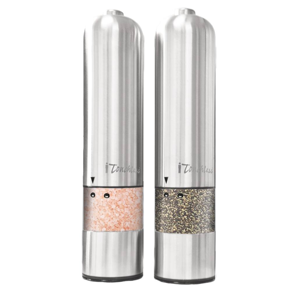 Electric Stainless Steel Pepper Mill/ Grinder (Pack of 2)