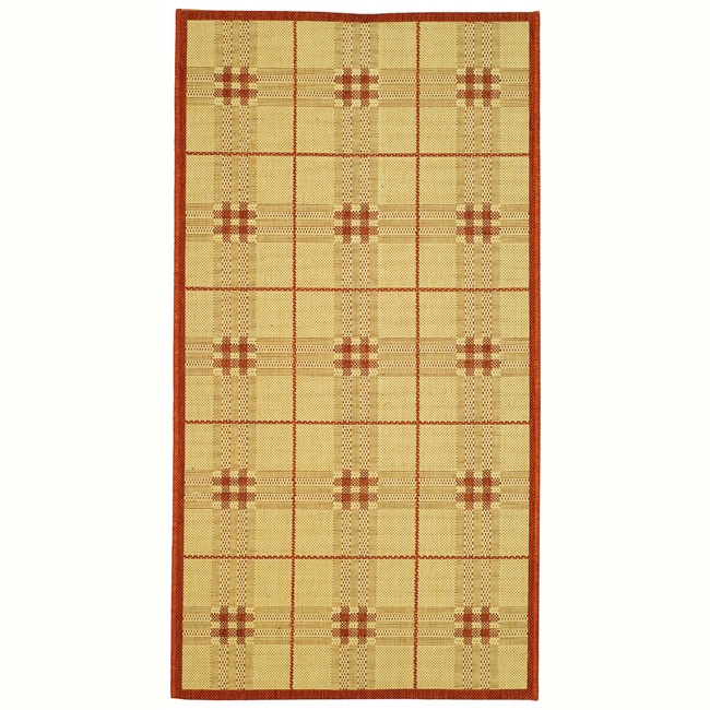 Indoor/ Outdoor Regal Natural/ Terracotta Rug (2 X 37)