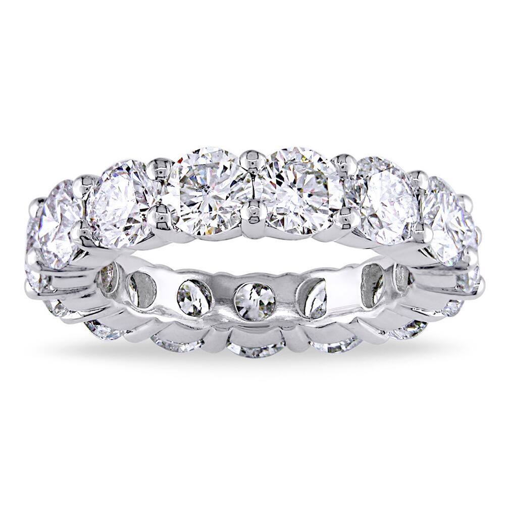 Miadora 18k White Gold 5ct TDW Diamond Full Eternity Ring