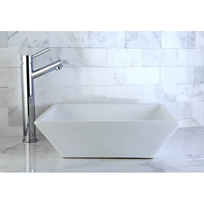 Parisan White Vitreous China Vessel Lavatory Sink