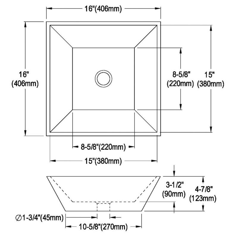 Parisan White Vitreous China Vessel Lavatory Sink