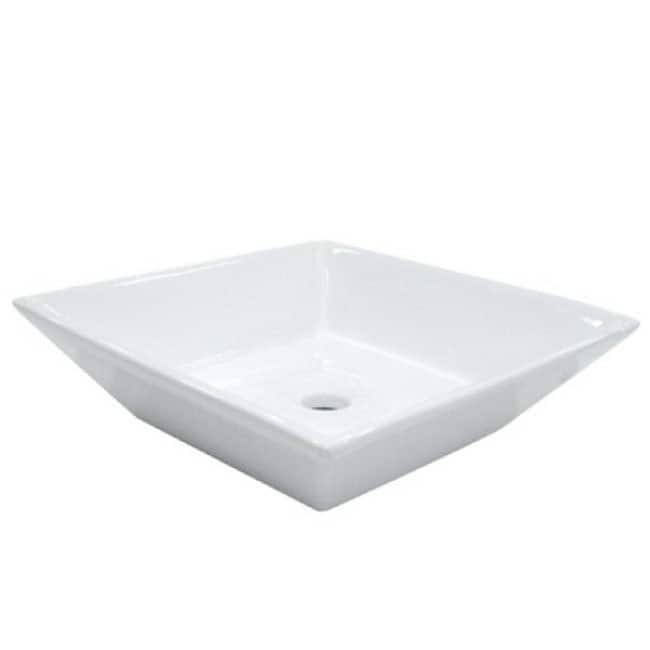 Parisan White Vitreous China Vessel Lavatory Sink