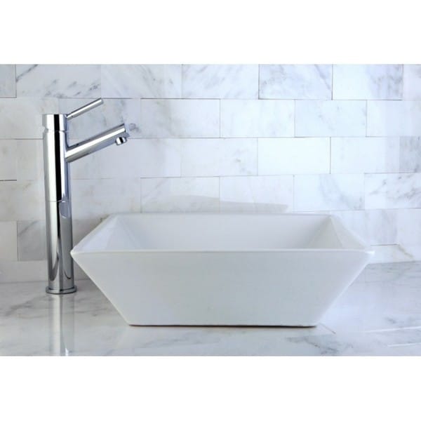 Parisan White Vitreous China Vessel Lavatory Sink